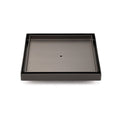 Large Square 200x200mm Tile Insert Floor Drain with 80mm Waste - Grey Metal