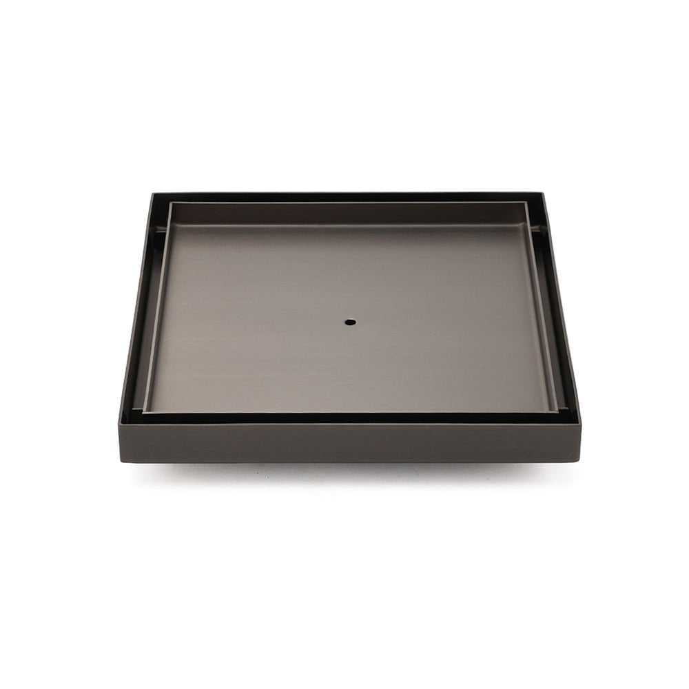 Gun Metal Large Square 200x200mm Tile Insert Floor Drain Shower Grate 80mm Waste - Furniture > Bathroom > Shower Heads & Screens - Rivercity House & Home Co. (ABN 18 642 972 209) - Affordable Modern Furniture Australia
