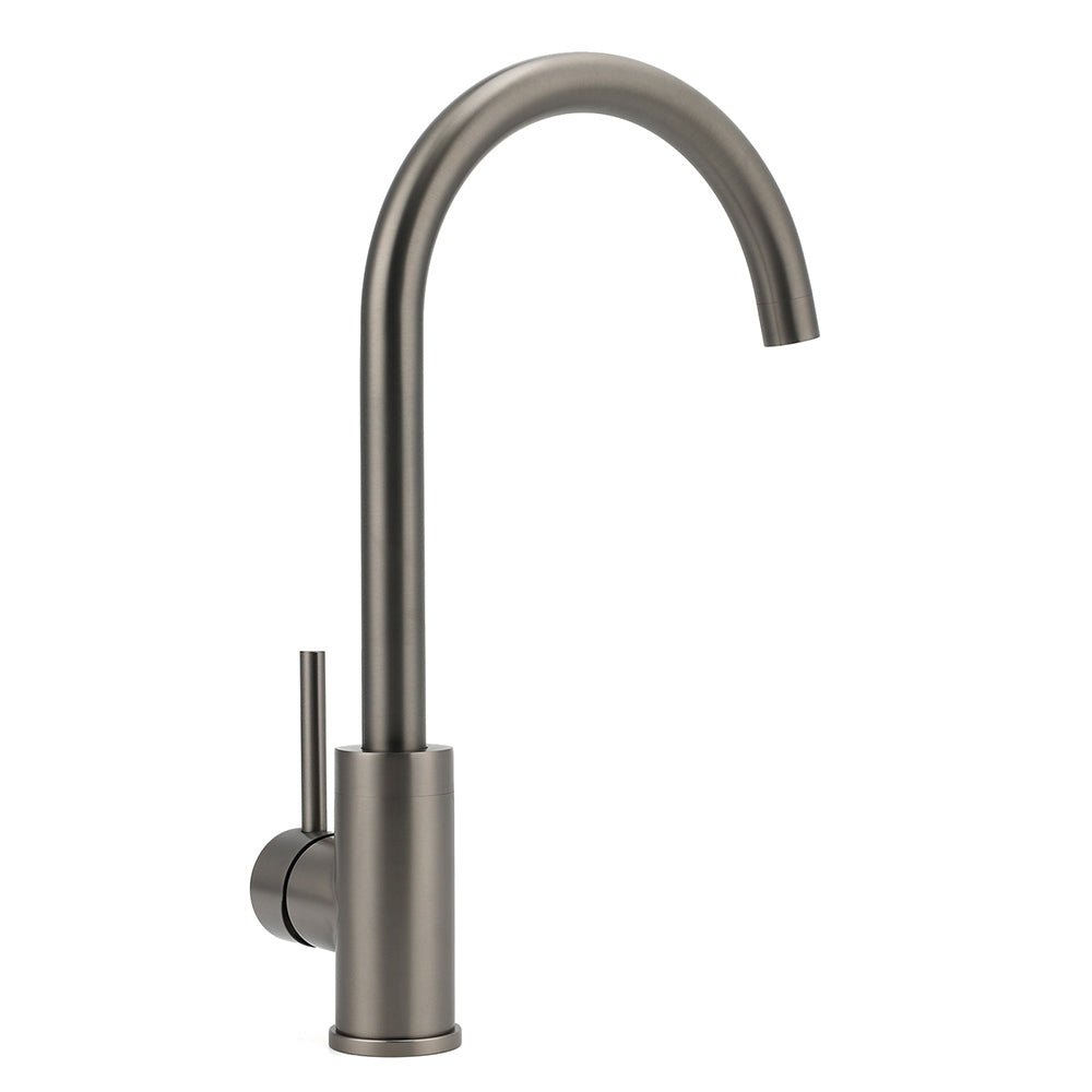 Gun Metal Round Kitchen Mixer Sink Tap 360° Swivel Laundry Basin Faucet Spout Set - Furniture > Bathroom > Shower Heads & Screens - Rivercity House & Home Co. (ABN 18 642 972 209) - Affordable Modern Furniture Australia