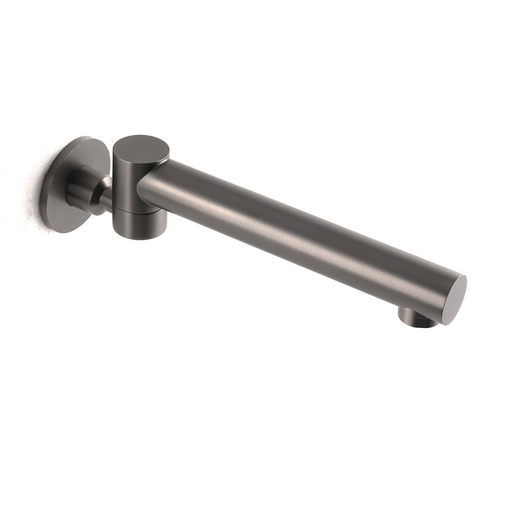 Gun Metal Round Wall Mounted 180 Swivel Bathtub Faucet Water Outlet Vanity Spout - Furniture > Bathroom > Shower Heads & Screens - Rivercity House & Home Co. (ABN 18 642 972 209) - Affordable Modern Furniture Australia