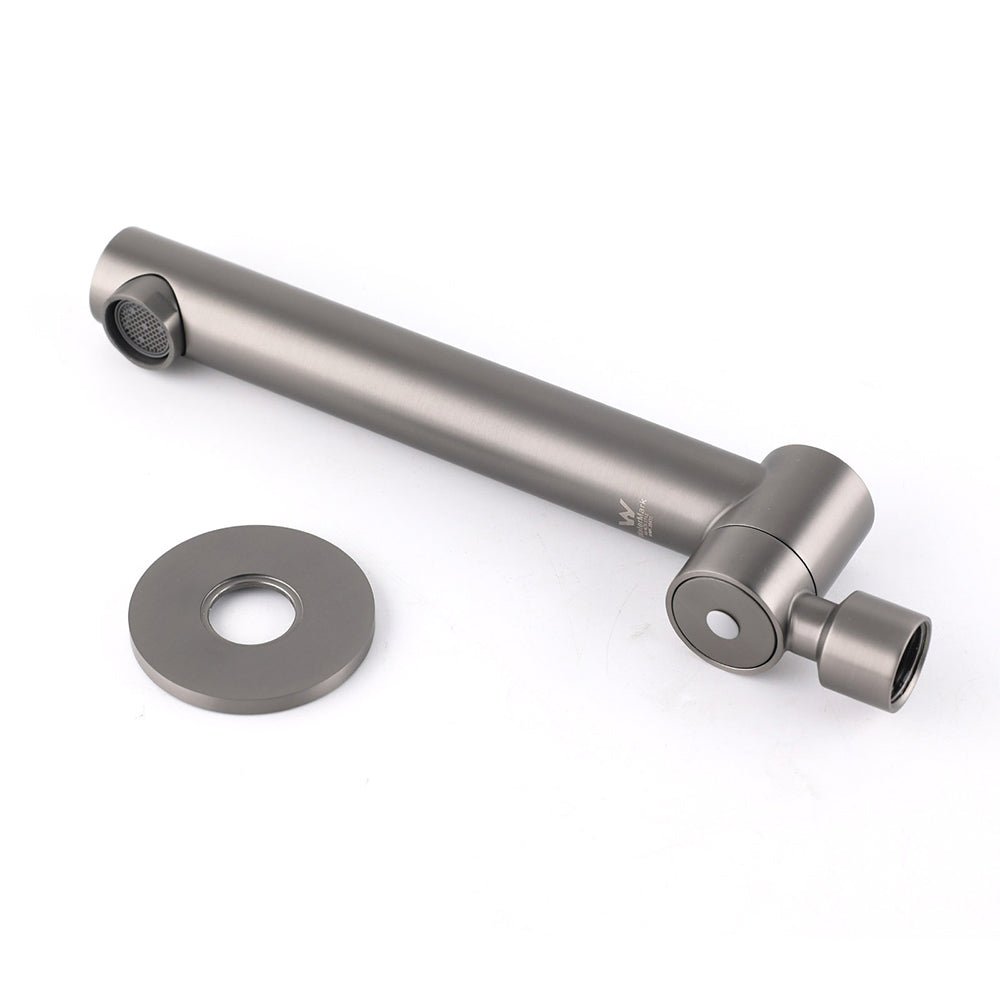 Gun Metal Round Wall Mounted 180 Swivel Bathtub Faucet Water Outlet Vanity Spout - Furniture > Bathroom > Shower Heads & Screens - Rivercity House & Home Co. (ABN 18 642 972 209) - Affordable Modern Furniture Australia