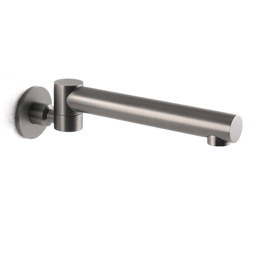 Gun Metal Round Wall Mounted 180 Swivel Bathtub Faucet Water Outlet Vanity Spout - Furniture > Bathroom > Shower Heads & Screens - Rivercity House & Home Co. (ABN 18 642 972 209) - Affordable Modern Furniture Australia