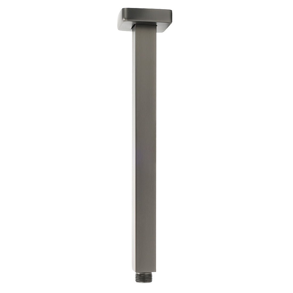 Gun Metal Square 8" Rainfall Shower Head 300mm Ceiling Dropper Arm Bath Set WELS - Furniture > Bathroom > Shower Heads & Screens - Rivercity House & Home Co. (ABN 18 642 972 209) - Affordable Modern Furniture Australia