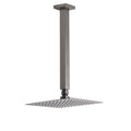 8" Grey Metal Rainfall Shower Head with 300mm Ceiling Dropper Arm Bath Set - Grey Metal