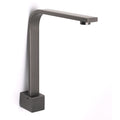 Square Bathroom Swivel Gooseneck Bathtub Filler Spout - Grey Metal