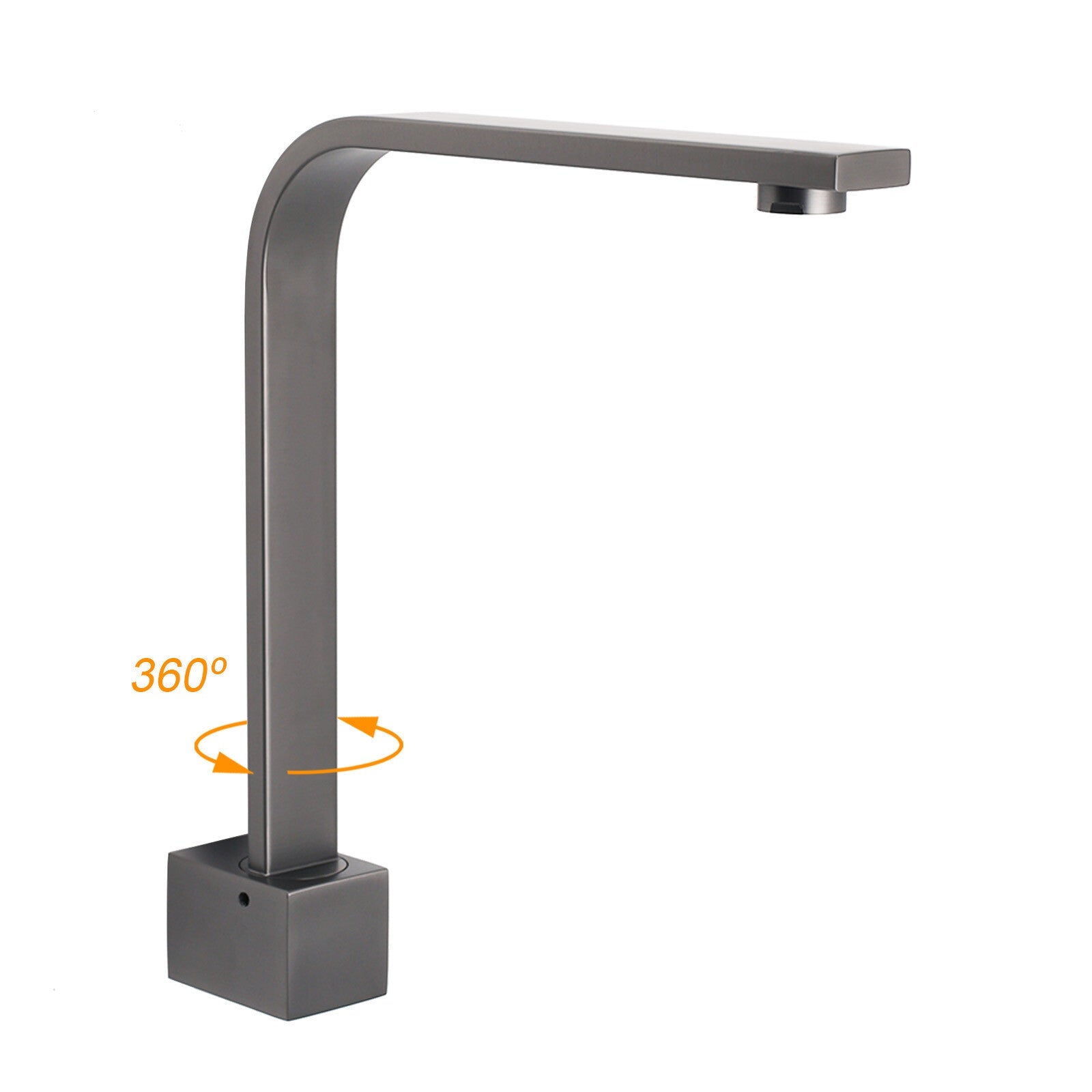 Gun Metal Square Bathroom Swivel Spout Gooseneck Arm Bathtub Filler Tap Outlet - Furniture > Bathroom > Shower Heads & Screens - Rivercity House & Home Co. (ABN 18 642 972 209) - Affordable Modern Furniture Australia