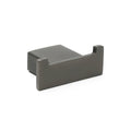 Square Double Robe Hook Wall Mounted Clothes Towel Rack Holder - Grey Metal