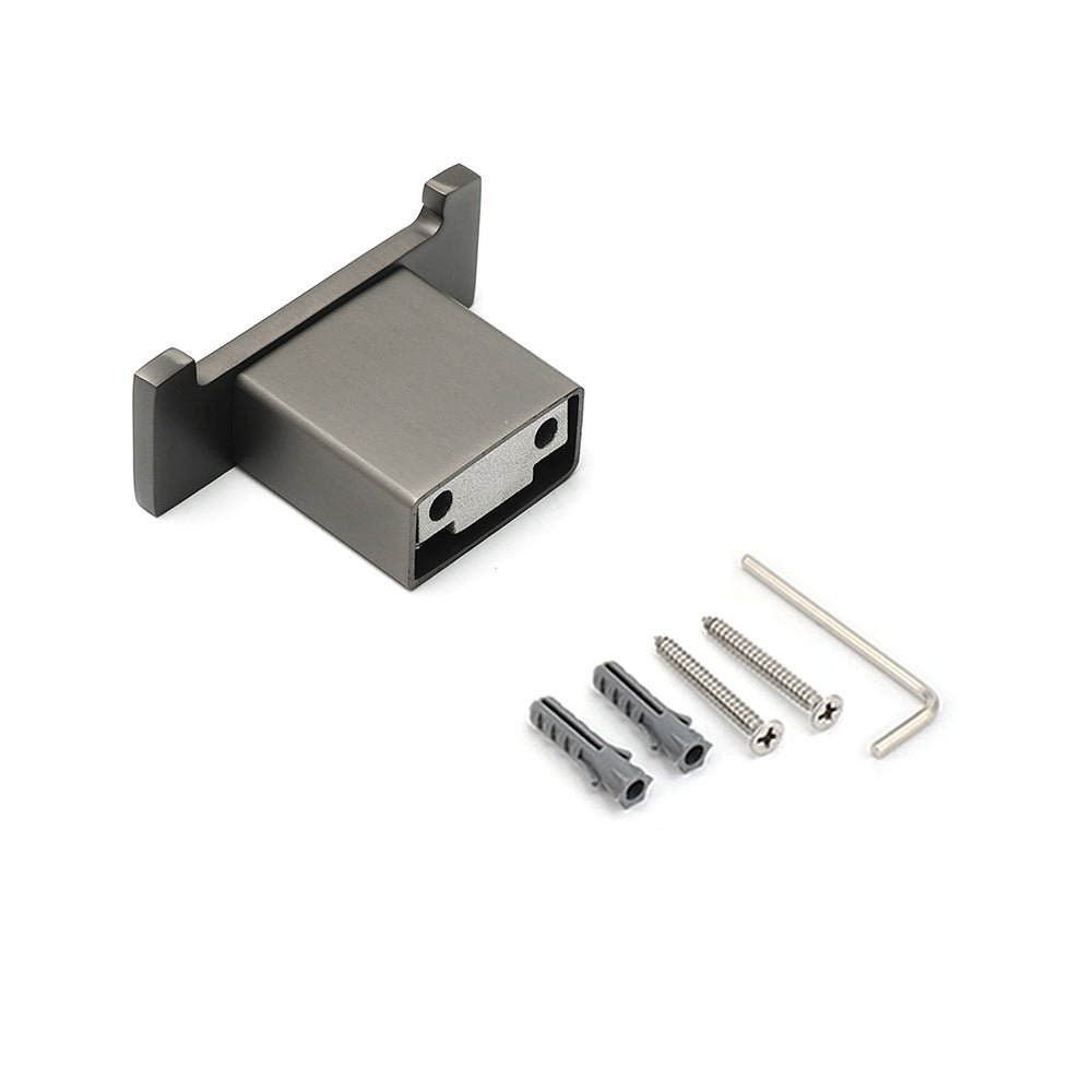 Gun Metal Square Robe Hook Clothes Towel Rack Holder Wall Mounted Double Hanger - Home & Garden > Bathroom Accessories > Shower Accessories - Rivercity House & Home Co. (ABN 18 642 972 209) - Affordable Modern Furniture Australia