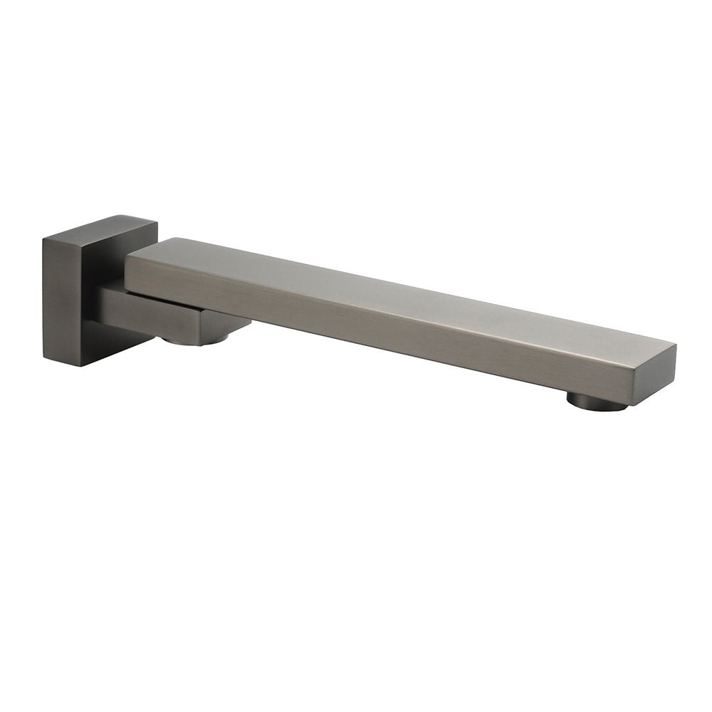 Gun Metal Square Stainless Steel 180 Swivel Bathtub Faucet Water Outlet Spout - Furniture > Bathroom > Shower Heads & Screens - Rivercity House & Home Co. (ABN 18 642 972 209) - Affordable Modern Furniture Australia