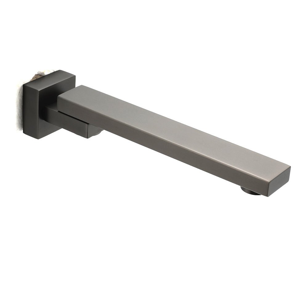 Gun Metal Square Stainless Steel 180 Swivel Bathtub Faucet Water Outlet Spout - Furniture > Bathroom > Shower Heads & Screens - Rivercity House & Home Co. (ABN 18 642 972 209) - Affordable Modern Furniture Australia