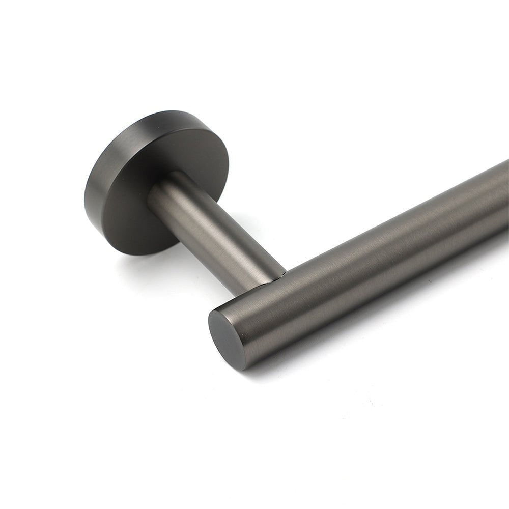 Gun Metal Stainless Steel 600mm Single Towel Rack Rail Holder Round Hanger Bar - Home & Garden > Bathroom Accessories > Shower Accessories - Rivercity House & Home Co. (ABN 18 642 972 209) - Affordable Modern Furniture Australia