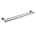 750mm Double Round Towel Rack Rail Holder Stainless Steel - Grey Metal