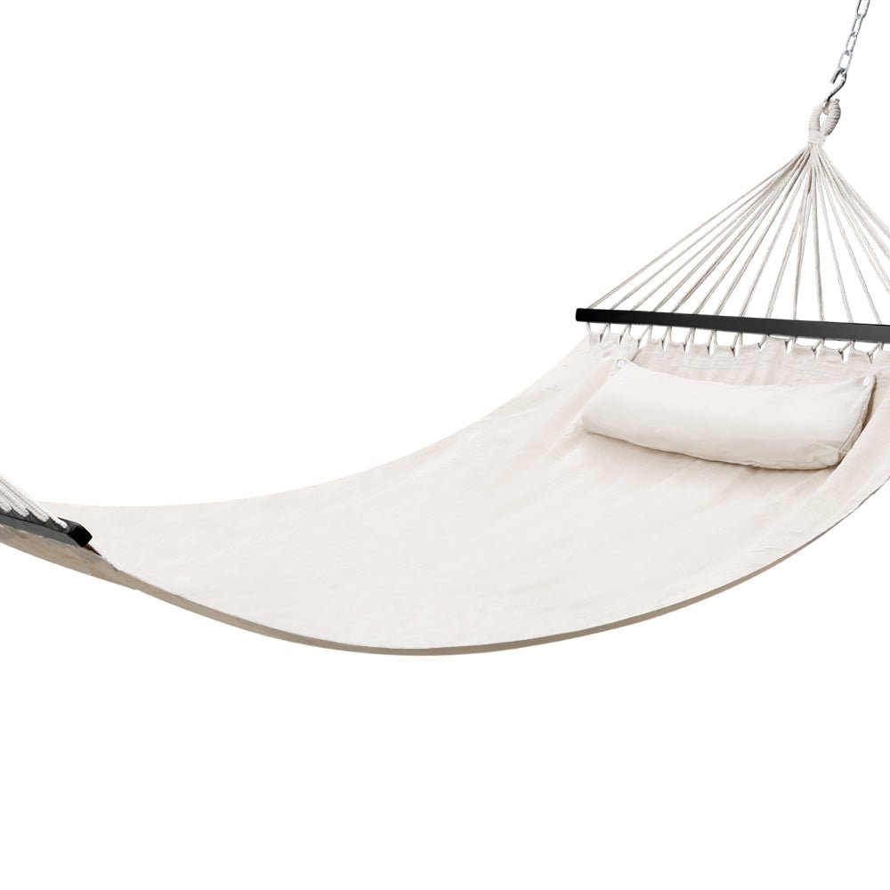 Hammock Bed Outdoor Camping Portable Hanging Chair 2 Person Piillow - Furniture > Outdoor > Outdoor Chairs - Rivercity House & Home Co. (ABN 18 642 972 209) - Affordable Modern Furniture Australia
