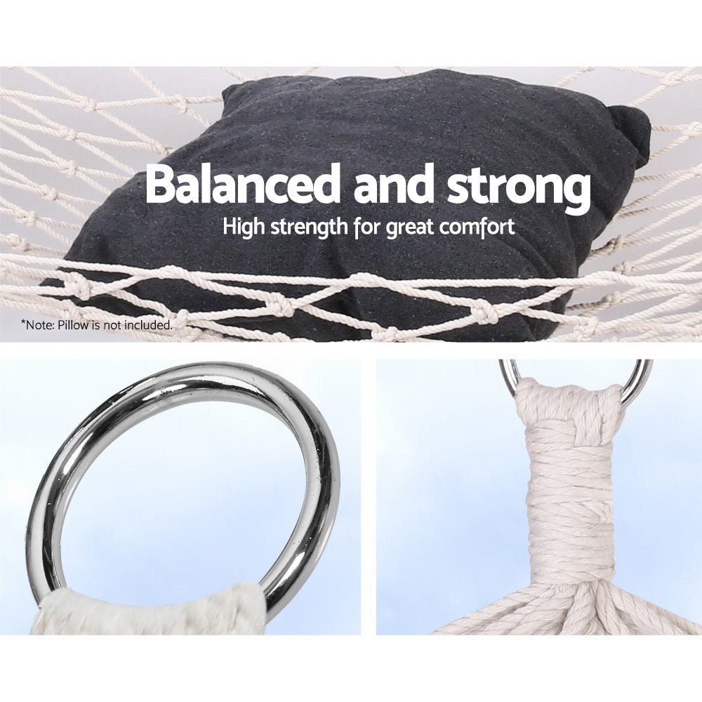 Hammock Bed Outdoor Chair Camping Hammocks Hanging Mesh - Home & Garden > Hammocks > Hammocks & Accessories - Rivercity House & Home Co. (ABN 18 642 972 209) - Affordable Modern Furniture Australia
