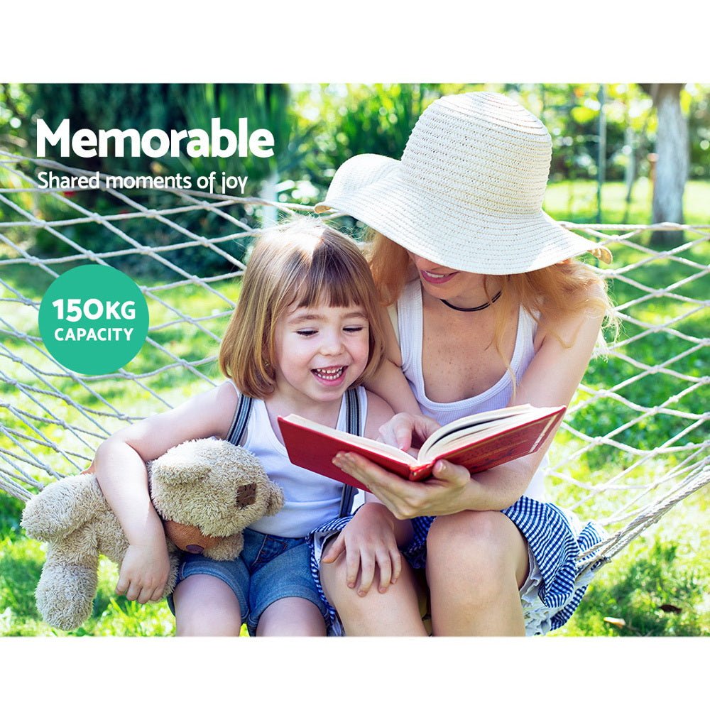 Hammock Bed Outdoor Chair Camping Hammocks Hanging Mesh - Home & Garden > Hammocks > Hammocks & Accessories - Rivercity House & Home Co. (ABN 18 642 972 209) - Affordable Modern Furniture Australia