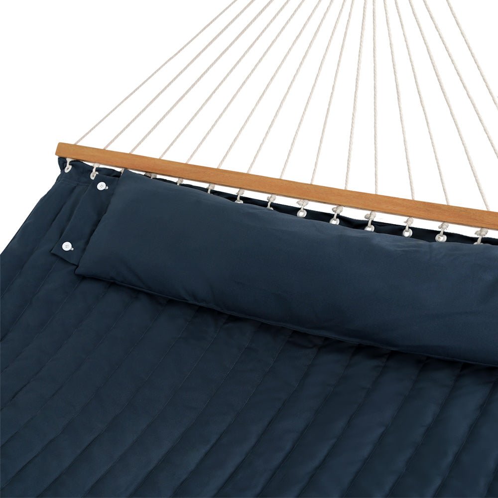 Hammock Bed Outdoor Portable Hanging Chair Camping Blue - Home & Garden > Hammocks > Hammocks & Accessories - Rivercity House & Home Co. (ABN 18 642 972 209) - Affordable Modern Furniture Australia