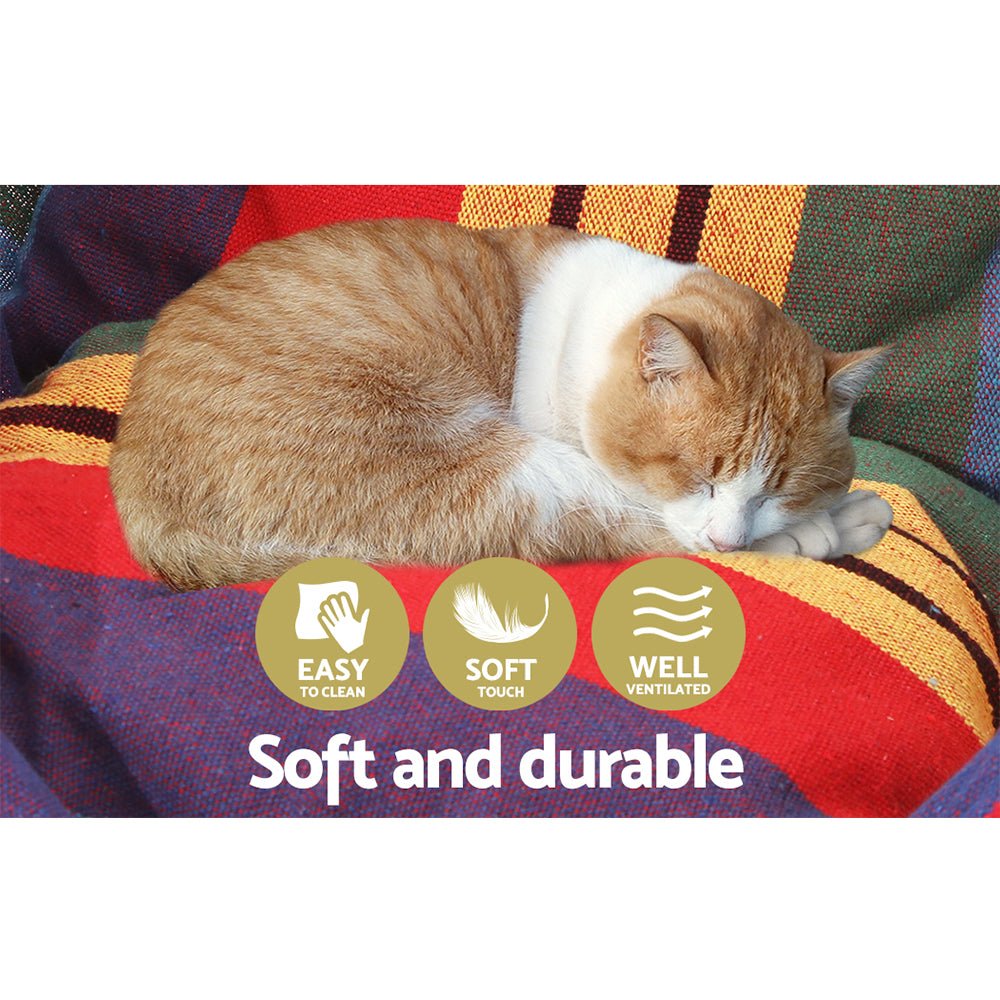 Hammock Chair Outdoor Camping Hanging Hammocks Cushion Pillow Rainbow - Home & Garden > Hammocks > Hammocks & Accessories - Rivercity House & Home Co. (ABN 18 642 972 209) - Affordable Modern Furniture Australia