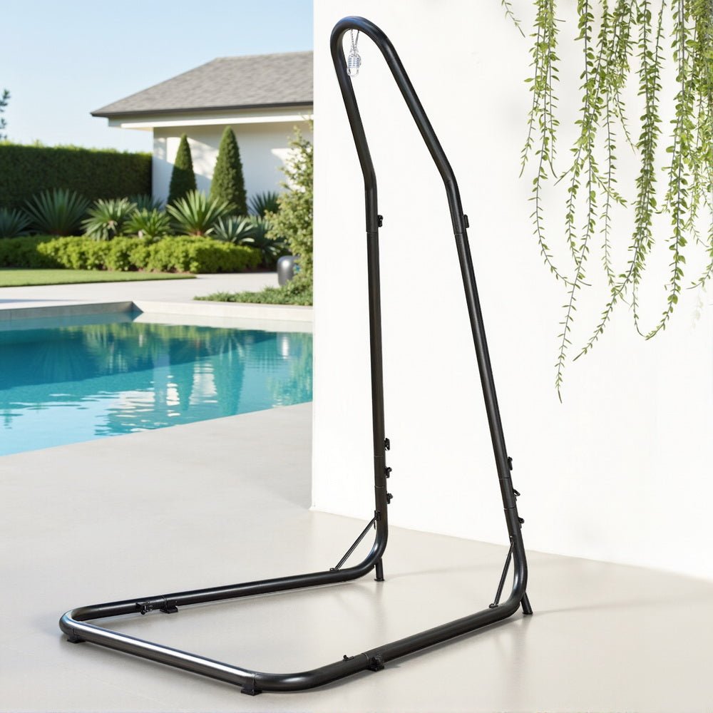 Hammock Chair Stand Heavy Duty Steel Frame Black - Furniture > Bar Stools & Chairs > Table & Bar Stools - Rivercity House & Home Co. (ABN 18 642 972 209) - Affordable Modern Furniture Australia