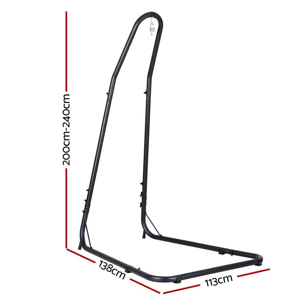 Hammock Chair Stand Heavy Duty Steel Frame Black - Furniture > Bar Stools & Chairs > Table & Bar Stools - Rivercity House & Home Co. (ABN 18 642 972 209) - Affordable Modern Furniture Australia