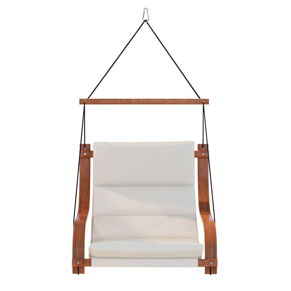 Hammock Chair Wooden Hanging Indoor Outdoor Lounge Patio - Furniture > Outdoor > Outdoor Chairs - Rivercity House & Home Co. (ABN 18 642 972 209) - Affordable Modern Furniture Australia