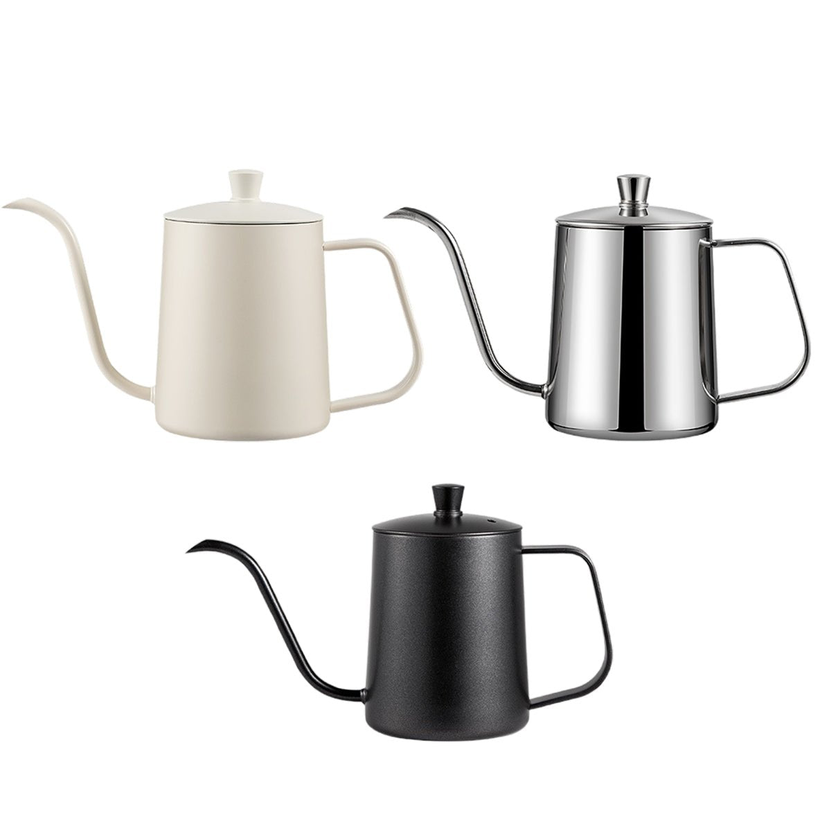 Hand Drip Coffee Pot Stainless Steel Fine Spout Hanging Ear Filter Cup Kettle - Black - Appliances > Kitchen Appliances > Coffee Machines & Accessories - Rivercity House & Home Co. (ABN 18 642 972 209) - Affordable Modern Furniture Australia