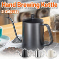 Stainless Steel Hand Drip Coffee Pot with Fine Gooseneck Spout and Hanging Ear Filter Cup - Black