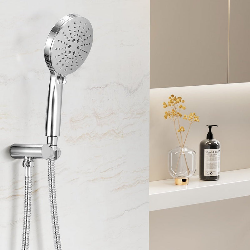 Handheld Shower Head Holder 4.7'' High Pressure Silver - Home & Garden > Bathroom Accessories - Rivercity House & Home Co. (ABN 18 642 972 209) - Affordable Modern Furniture Australia