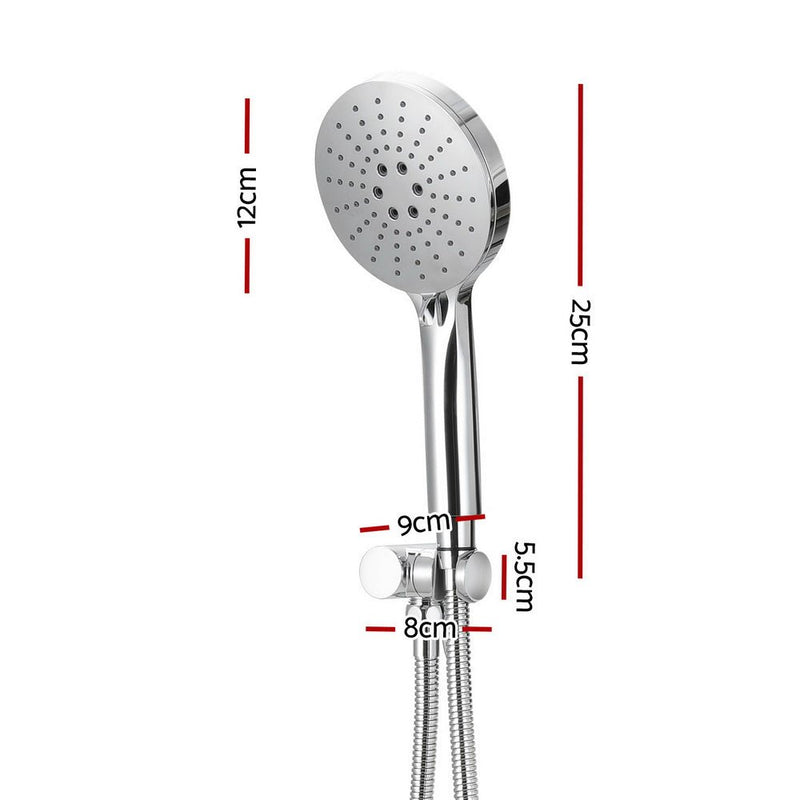 Handheld Shower Head Holder 4.7'' High Pressure Silver - Home & Garden > Bathroom Accessories - Rivercity House & Home Co. (ABN 18 642 972 209) - Affordable Modern Furniture Australia