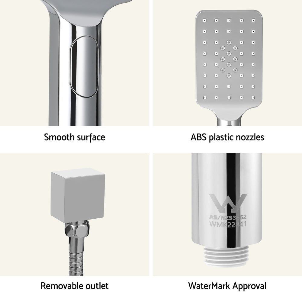Handheld Shower Head Set 3.1'' High Pressure Silver - Home & Garden > Bathroom Accessories - Rivercity House & Home Co. (ABN 18 642 972 209) - Affordable Modern Furniture Australia