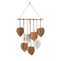 Handmade Braided Cotton Rope Leaf Wall Hanging Decoration - Khaki