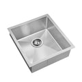 Handmade Stainless Steel Kitchen Sink 44cm x 45cm - Silver