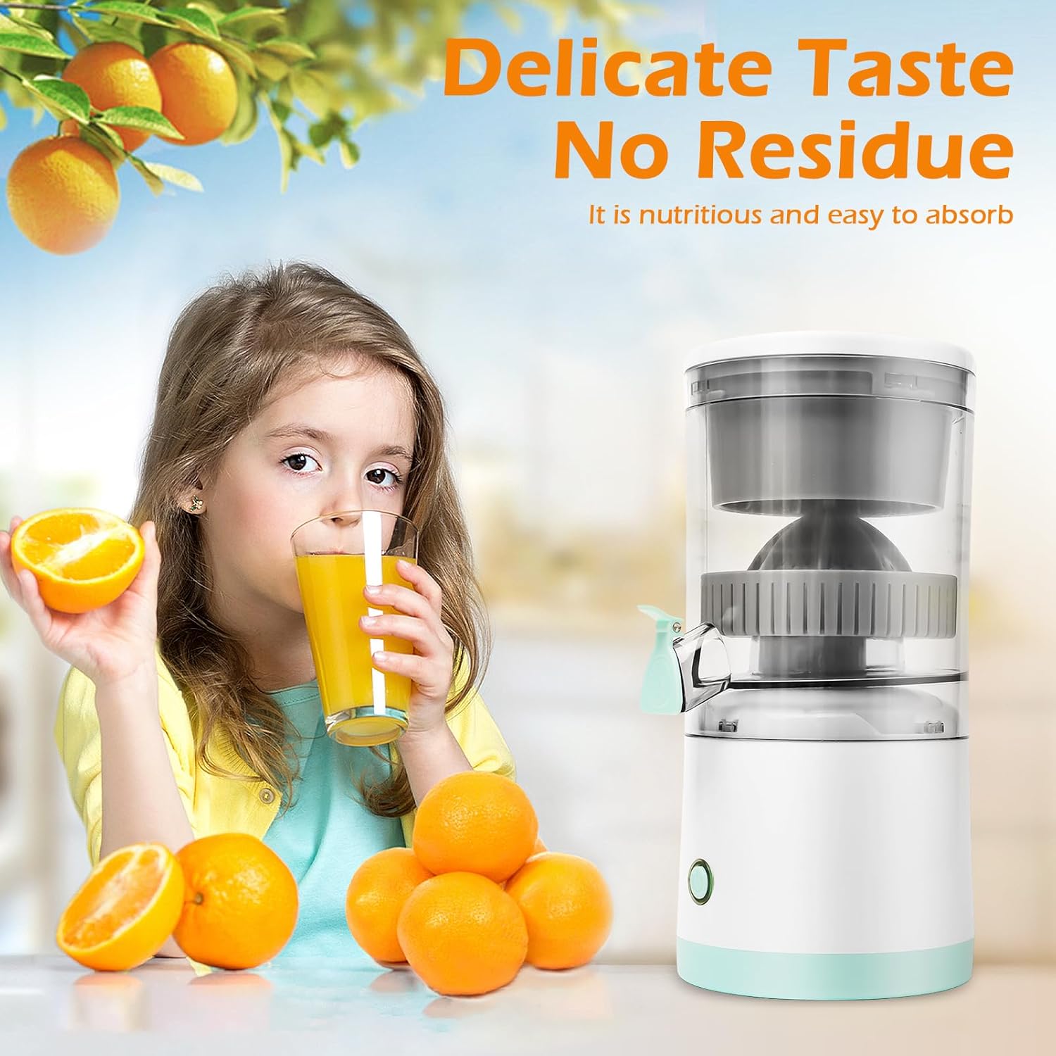 Hands - Free USB Rechargeable Electric Citrus Juicer Fruit Squeezer - White - Electronics > Back Up & Storage > USB Flash Drives - Rivercity House & Home Co. (ABN 18 642 972 209) - Affordable Modern Furniture Australia