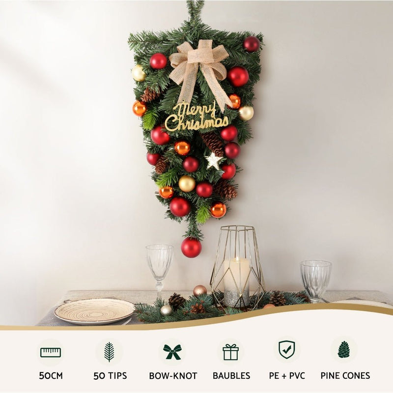 Hanging Christmas Garland 50CM Ornaments Party Decorations - Occasions > Christmas > Christmas Wreaths & Garlands - Rivercity House & Home Co. (ABN 18 642 972 209) - Affordable Modern Furniture Australia