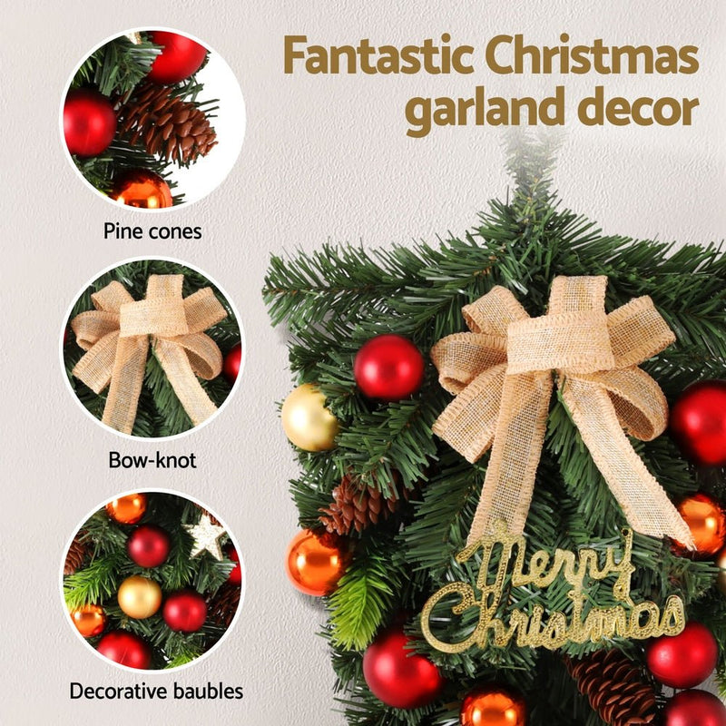 Hanging Christmas Garland 50CM Ornaments Party Decorations - Occasions > Christmas > Christmas Wreaths & Garlands - Rivercity House & Home Co. (ABN 18 642 972 209) - Affordable Modern Furniture Australia