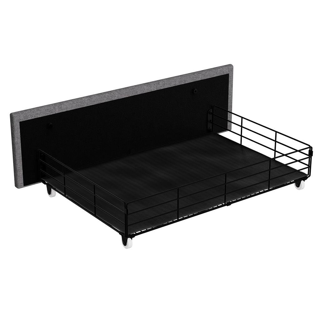 Harrison Single LED Smart Storage Bed – Grey - Rivercity House & Home Co. (ABN 18 642 972 209) - Affordable Modern Furniture Australia