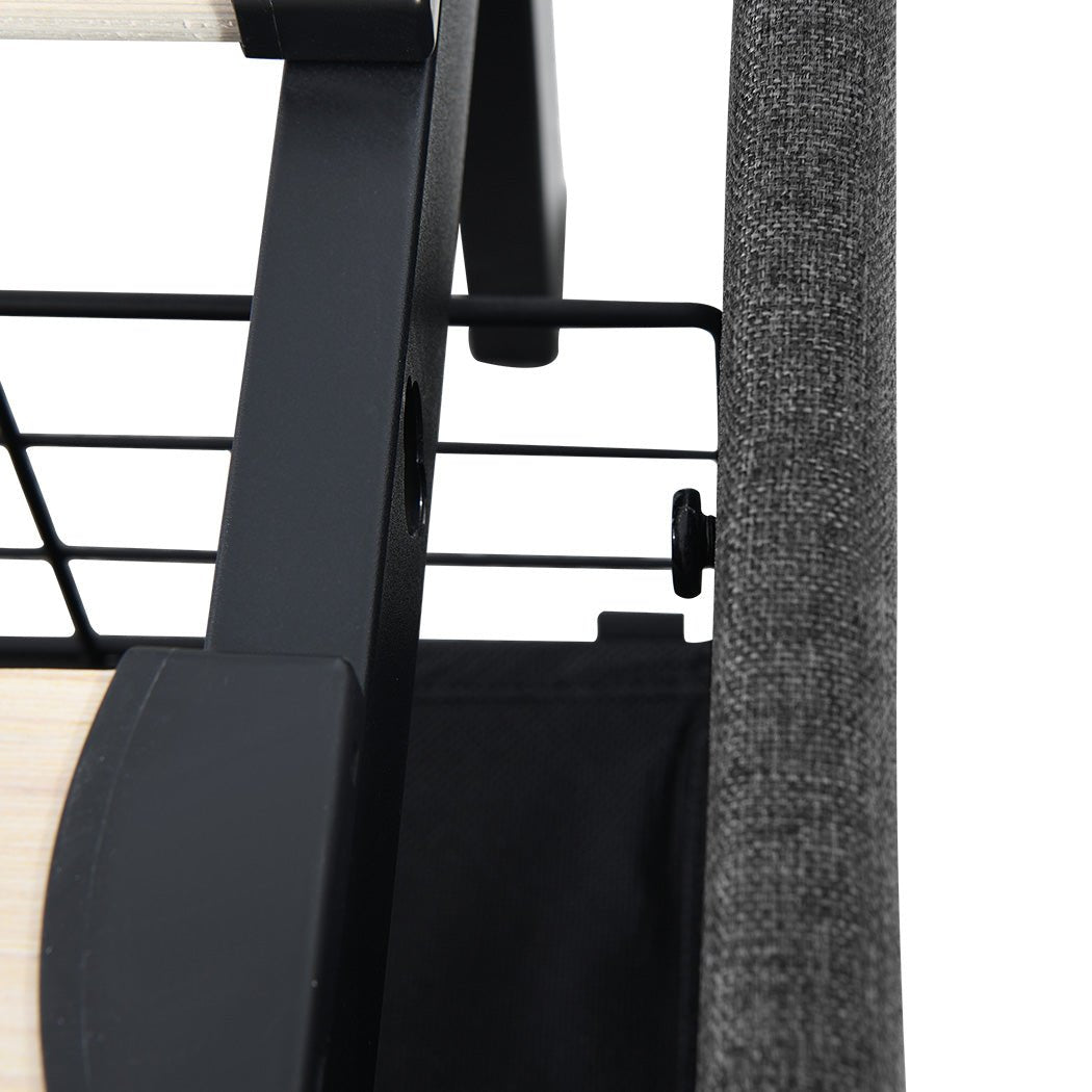 Harrison Single LED Smart Storage Bed – Grey - Rivercity House & Home Co. (ABN 18 642 972 209) - Affordable Modern Furniture Australia