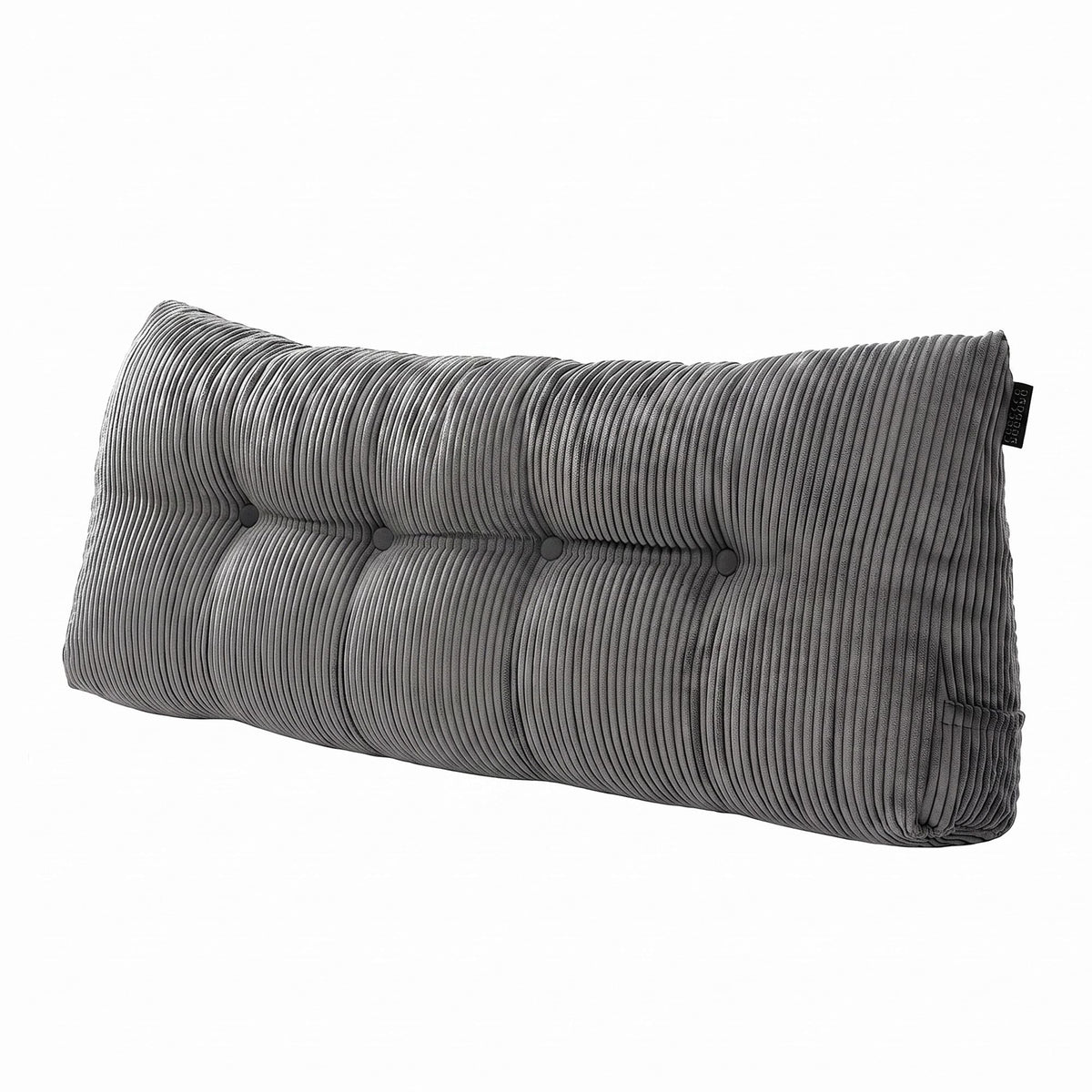 Headboard Pillow for Sitting in Bed Double with Shredded Foam Lumbar Support and Corduroy Cover with Side Pockets - Home & Garden > Bedding > Pillows - Rivercity House & Home Co. (ABN 18 642 972 209) - Affordable Modern Furniture Australia