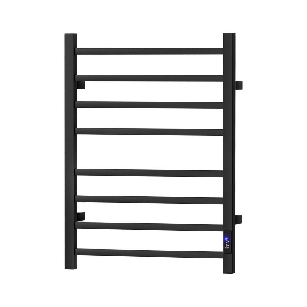 Heated Towel Rail 8 Square Bars with Timer Electric Heater Warmer Rack - Home & Garden > Bathroom Accessories > Towel Racks & Holders - Rivercity House & Home Co. (ABN 18 642 972 209) - Affordable Modern Furniture Australia