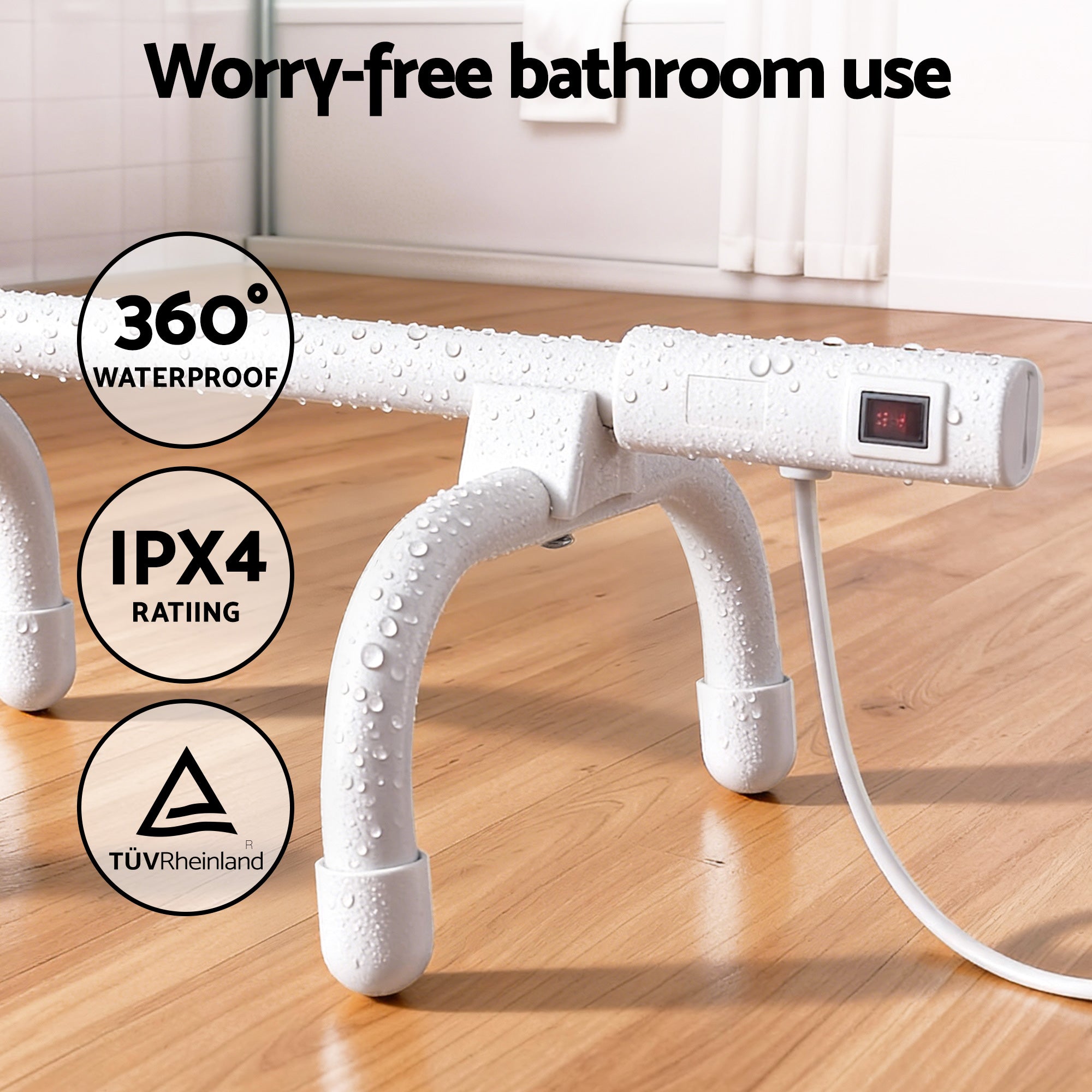 Heated Towel Rail Freestanding Wall Mounted S - Shape Electric Warmer Rack - Home & Garden > Bathroom Accessories > Towel Racks & Holders - Rivercity House & Home Co. (ABN 18 642 972 209) - Affordable Modern Furniture Australia