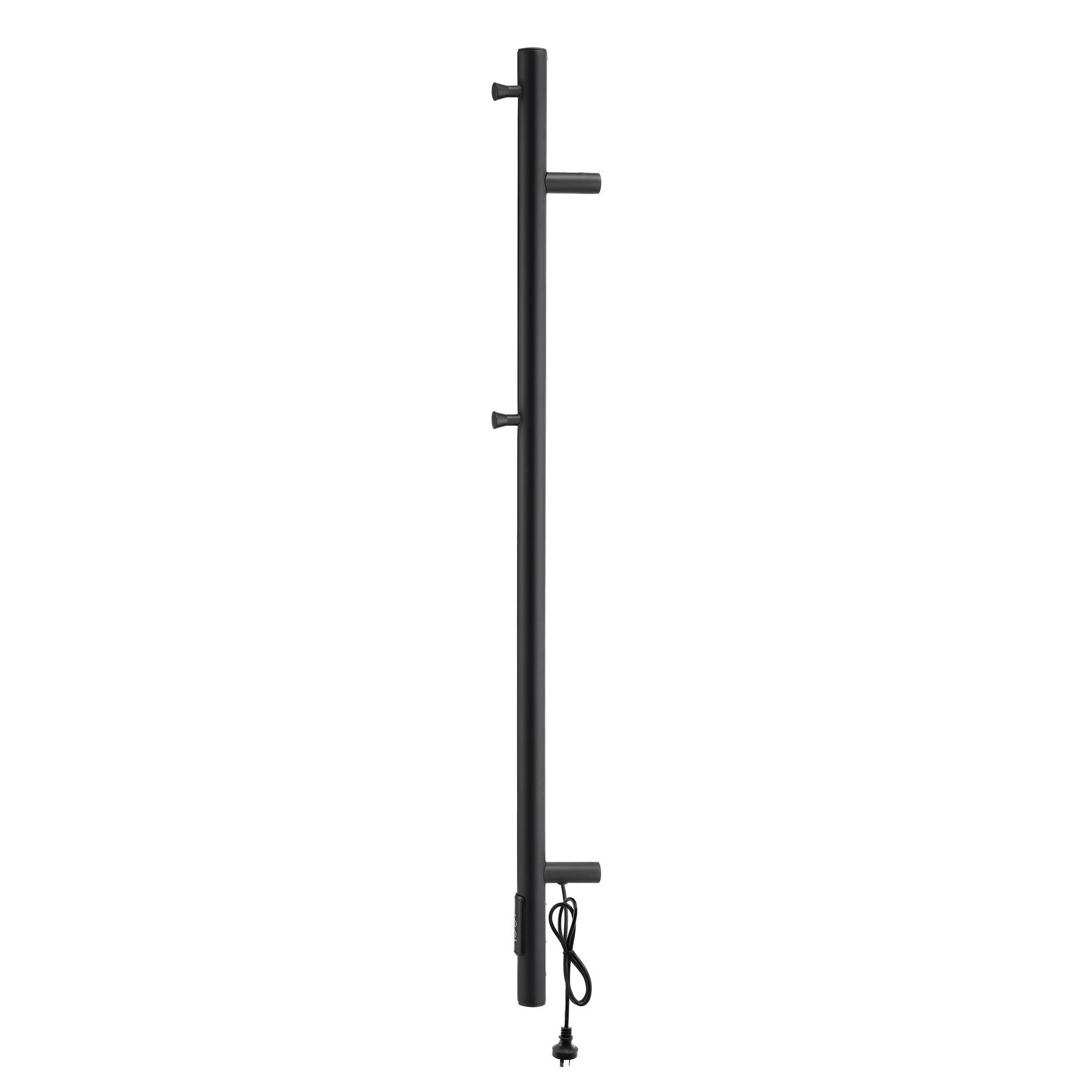 Heated Towel Rail with Timer Vertical Electric Heater Warmer Rack Black - Home & Garden > Bathroom Accessories > Towel Racks & Holders - Rivercity House & Home Co. (ABN 18 642 972 209) - Affordable Modern Furniture Australia