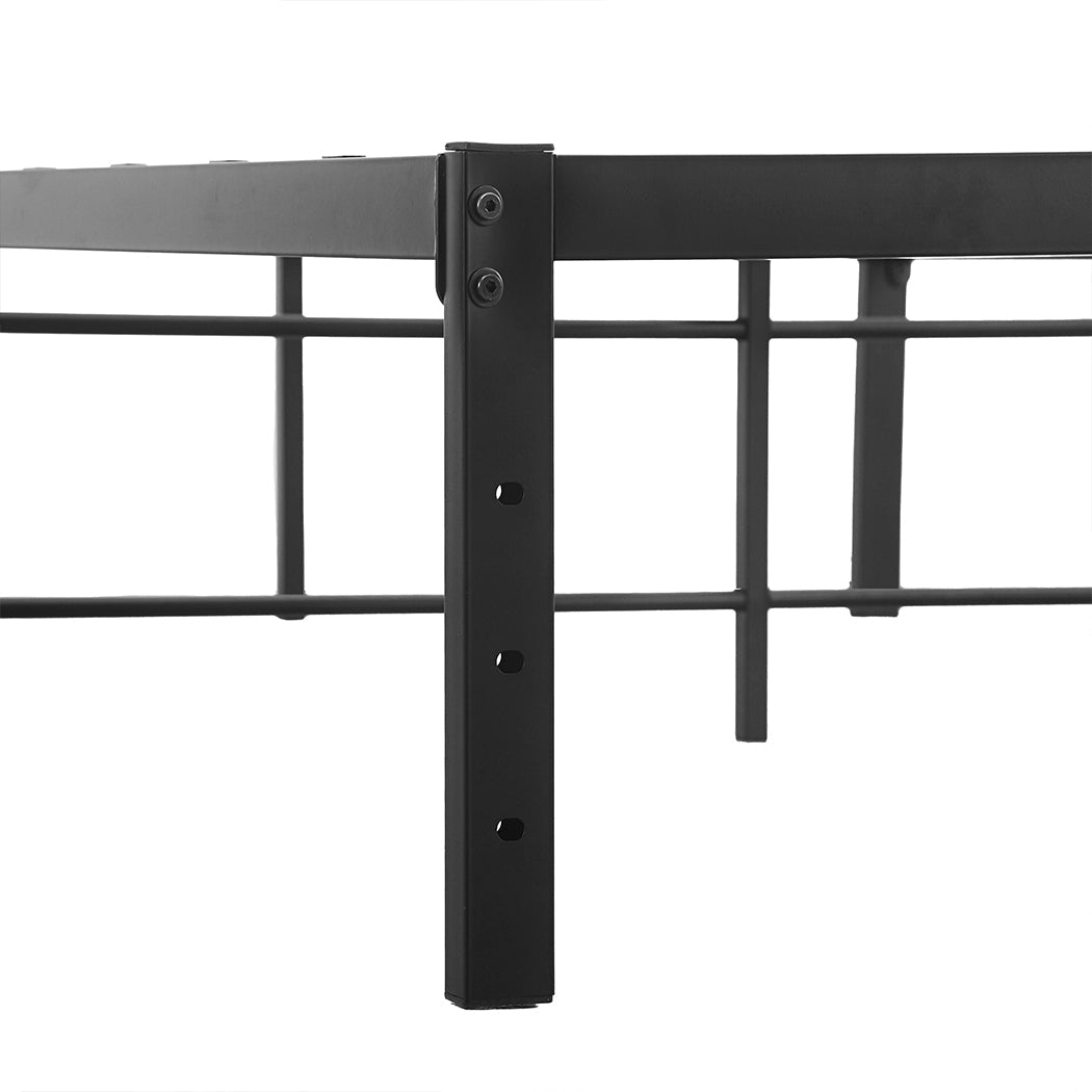 Heavy Duty Full Size Metal Bed Frame with Storage Space - Black - Rivercity House & Home Co. (ABN 18 642 972 209) - Affordable Modern Furniture Australia