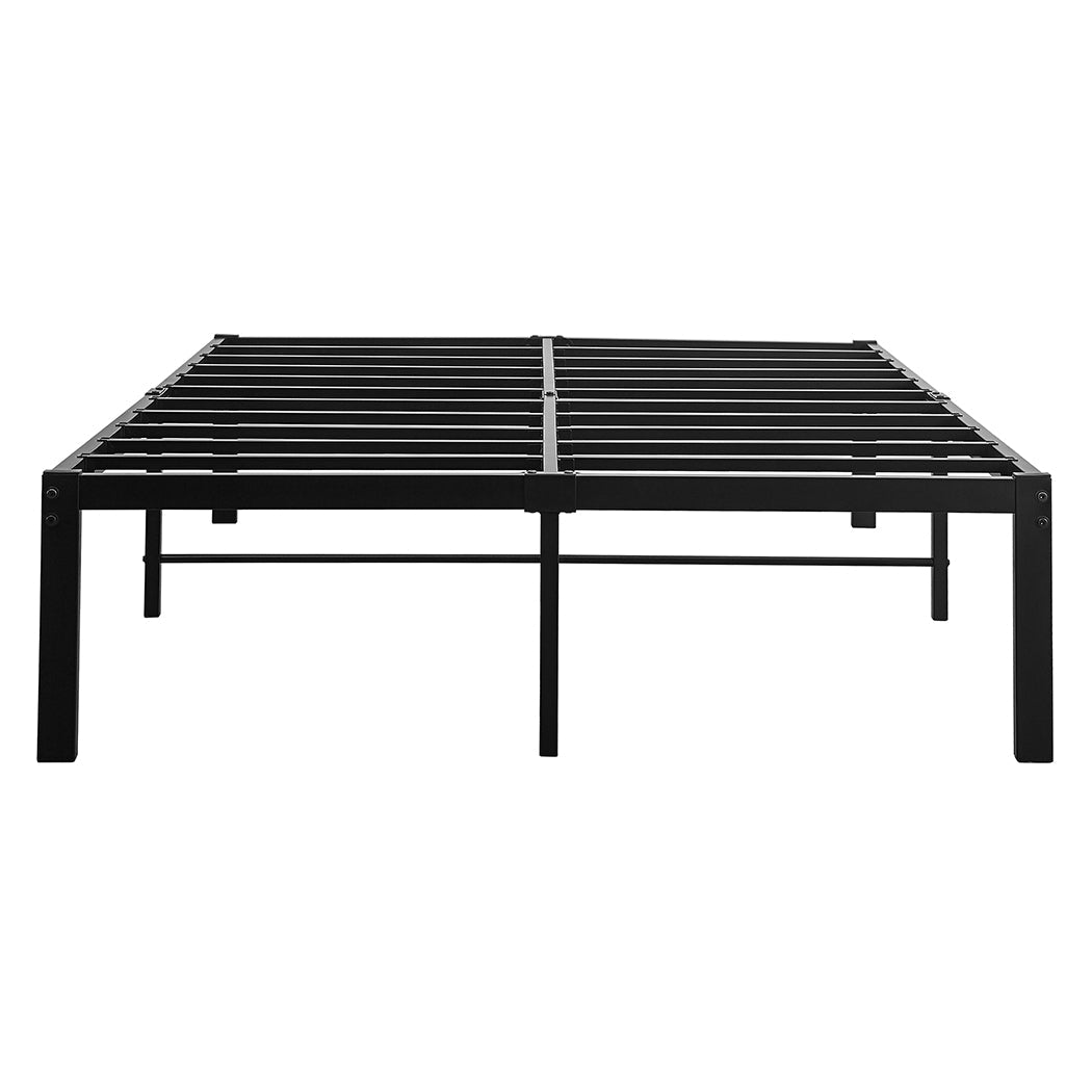Heavy Duty Full Size Metal Bed Frame with Storage Space - Black - Rivercity House & Home Co. (ABN 18 642 972 209) - Affordable Modern Furniture Australia