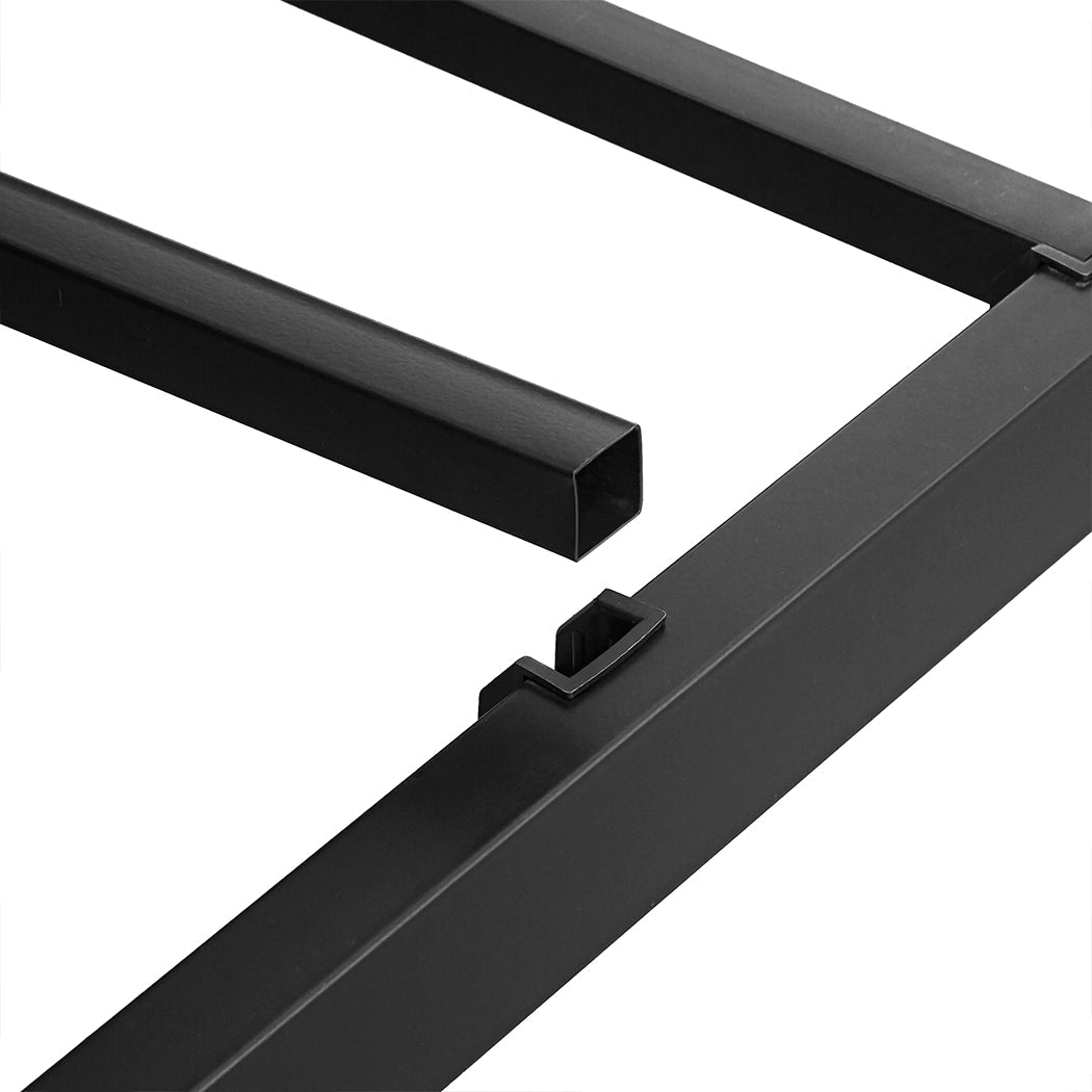 Heavy Duty Full Size Metal Bed Frame with Storage Space - Black - Rivercity House & Home Co. (ABN 18 642 972 209) - Affordable Modern Furniture Australia