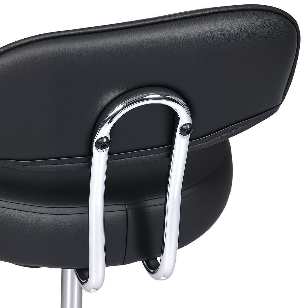 Height Adjustable Low Back Swivel Office Rolling Stool Chair - Black - Rivercity House & Home Co. (ABN 18 642 972 209) - Affordable Modern Furniture Australia