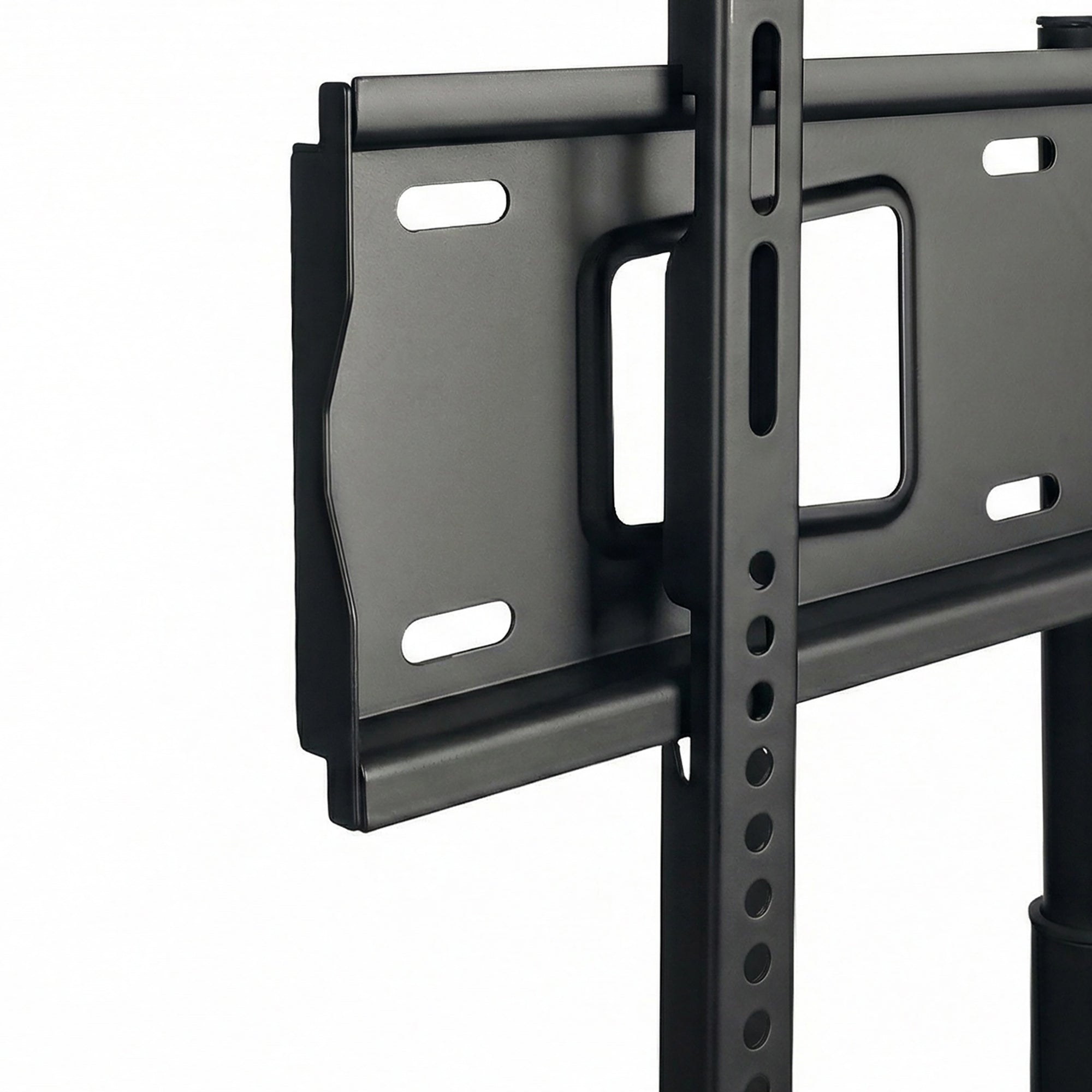 Height Adjustable TV Stand with Mount for 32 - 75 Inch LED TVs - Black - Rivercity House & Home Co. (ABN 18 642 972 209) - Affordable Modern Furniture Australia