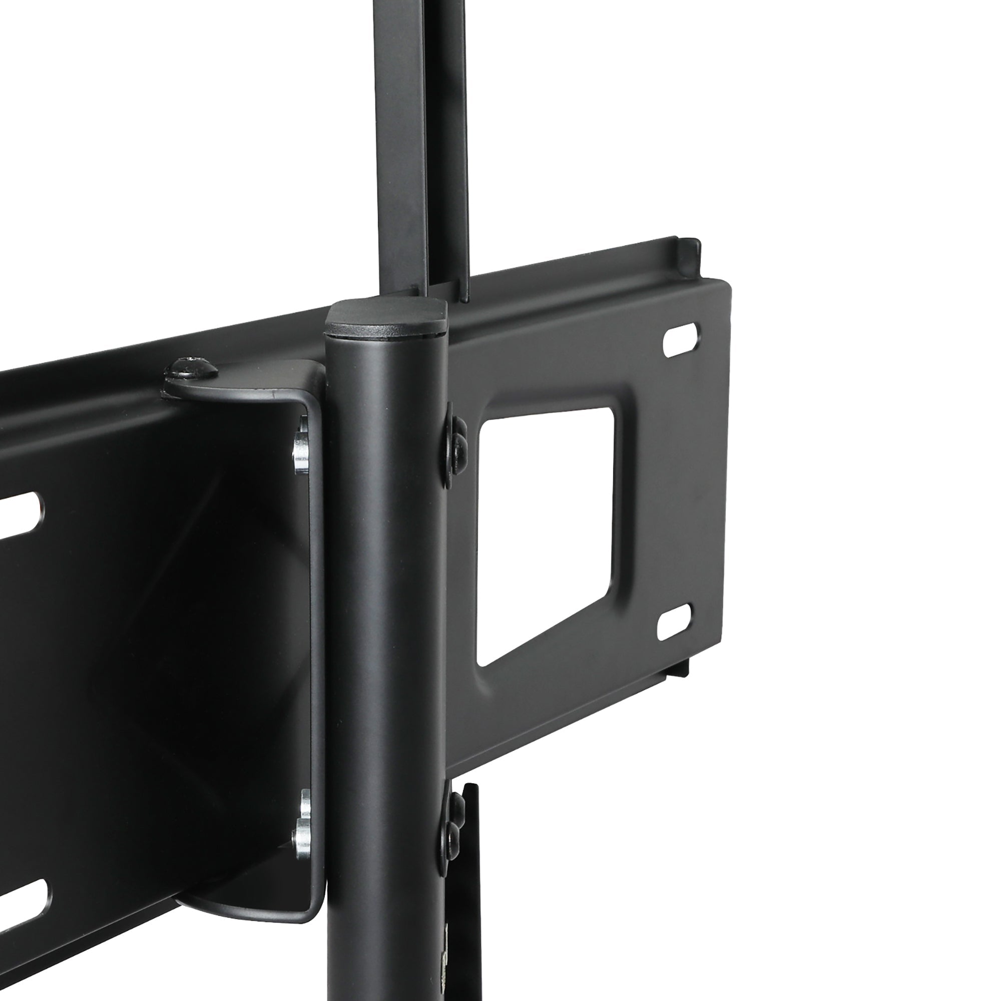 Height Adjustable TV Stand with Mount for 32 - 75 Inch LED TVs - Black - Rivercity House & Home Co. (ABN 18 642 972 209) - Affordable Modern Furniture Australia