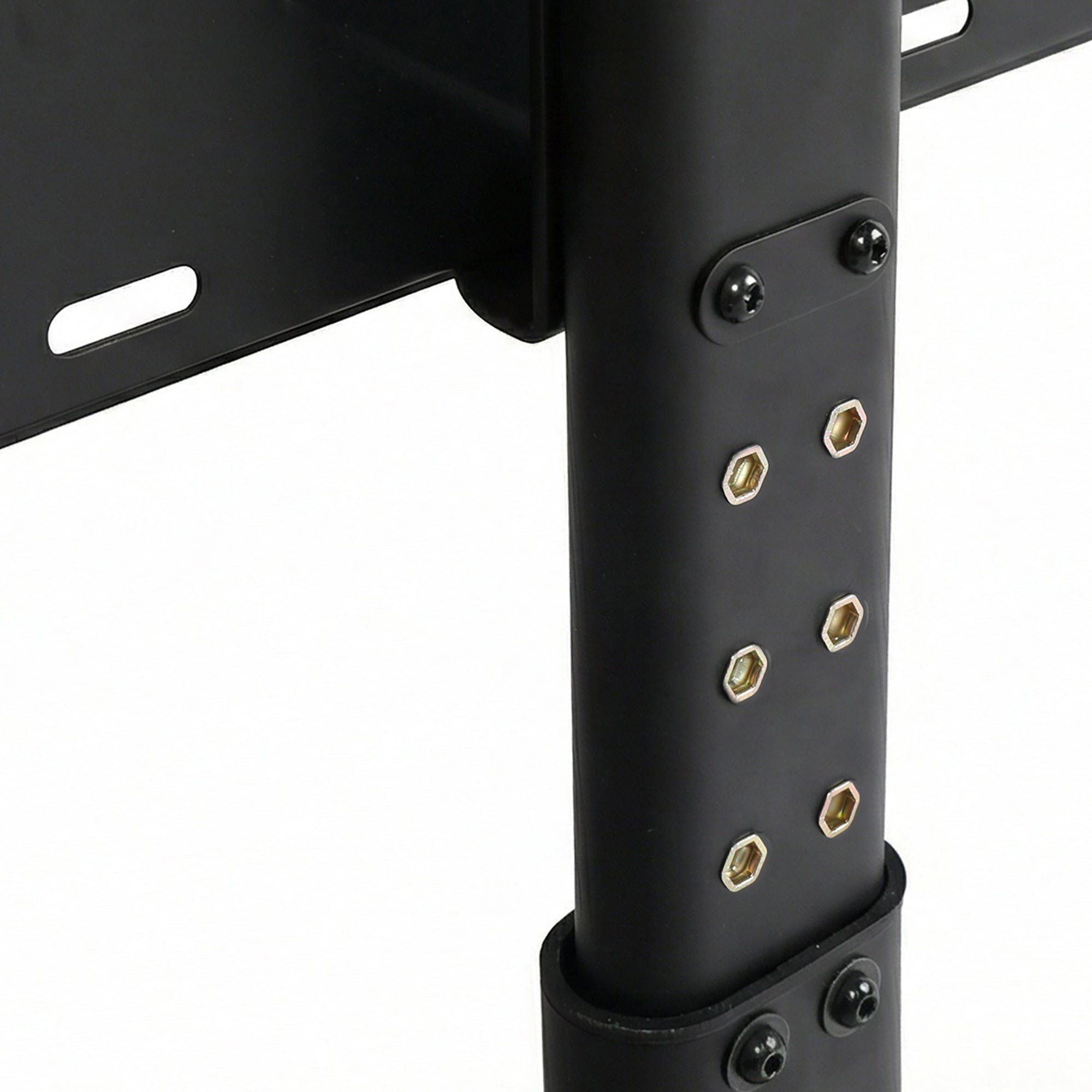 Height Adjustable TV Stand with Mount for 32 - 75 Inch LED TVs - Black - Rivercity House & Home Co. (ABN 18 642 972 209) - Affordable Modern Furniture Australia