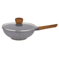 Hello Kitchen Non-stick Marble Wok 28cm/32cm - Black