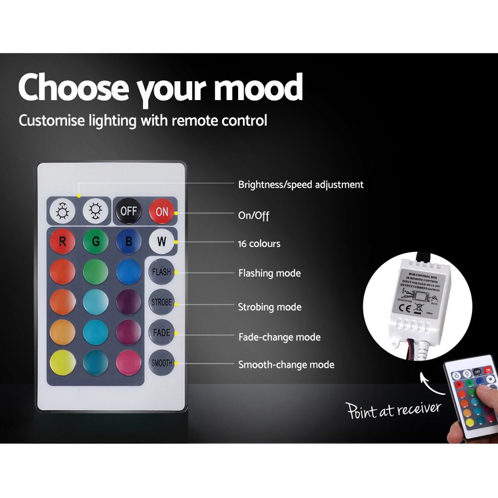 Henley LED Storage Double Bed Frame White - Rivercity House & Home Co. (ABN 18 642 972 209) - Affordable Modern Furniture Australia