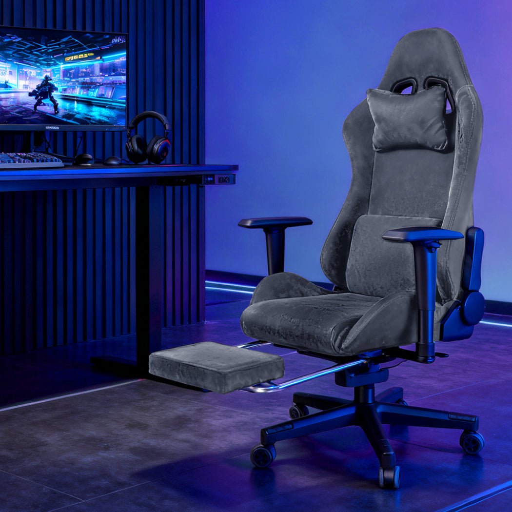 High Back Gaming Office Swivel Chair with Recline - Black and Beige - Rivercity House & Home Co. (ABN 18 642 972 209) - Affordable Modern Furniture Australia